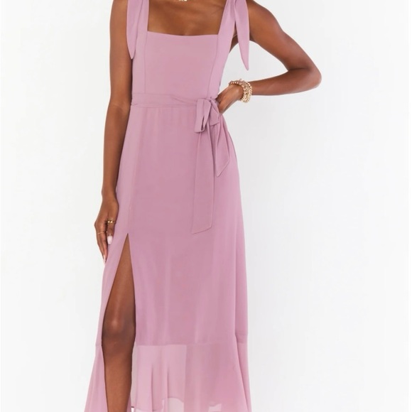 Show Me Your MUMU midi dress in Antique Rose Chiffon - Picture 6 of 9